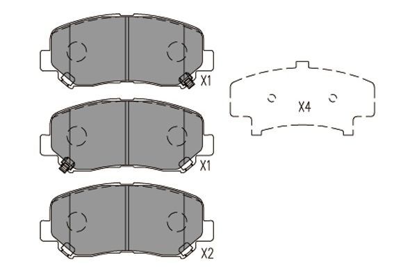 KAVO PARTS Комплект тормозных колодок, дисковый тормоз KBP-4563